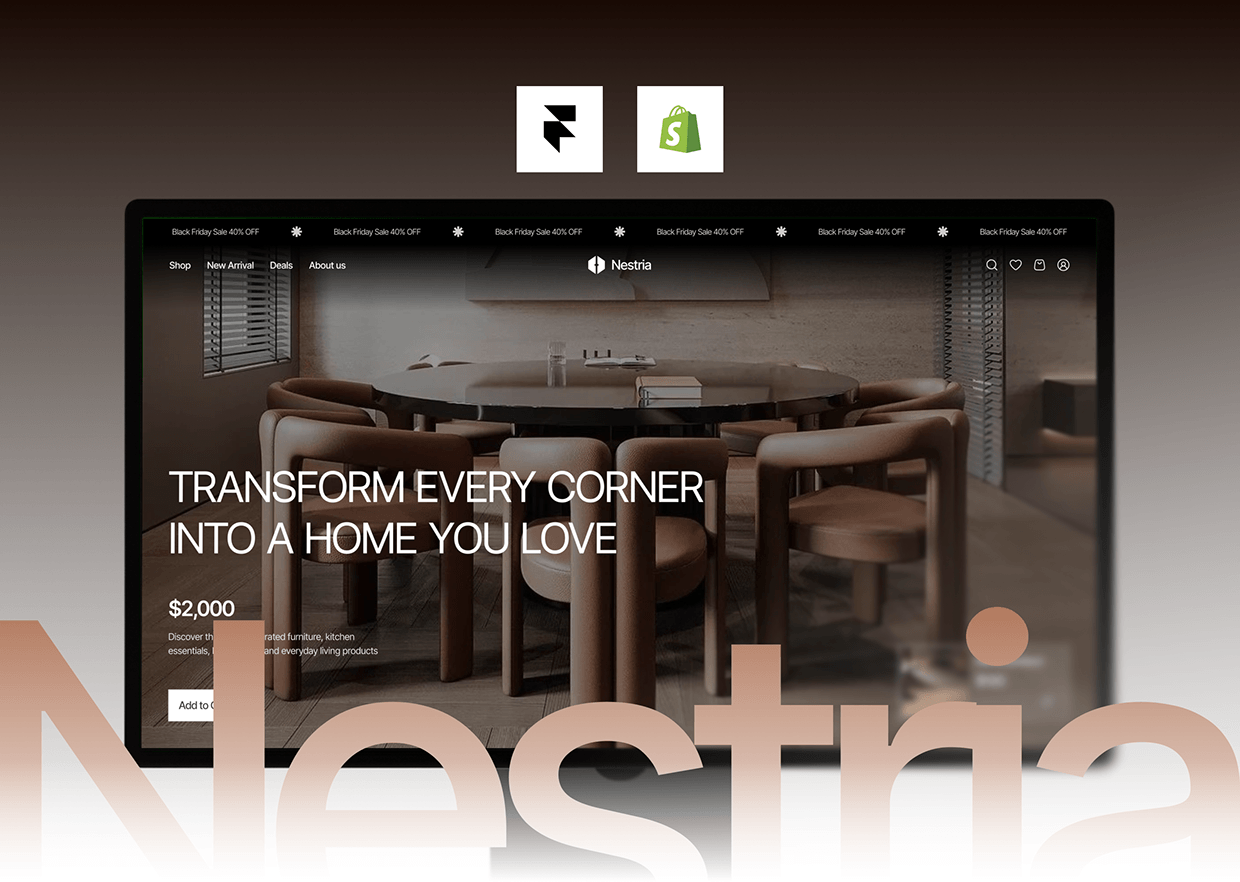 Nestria - Website E-commerce UI/UX Premium Product Image 0