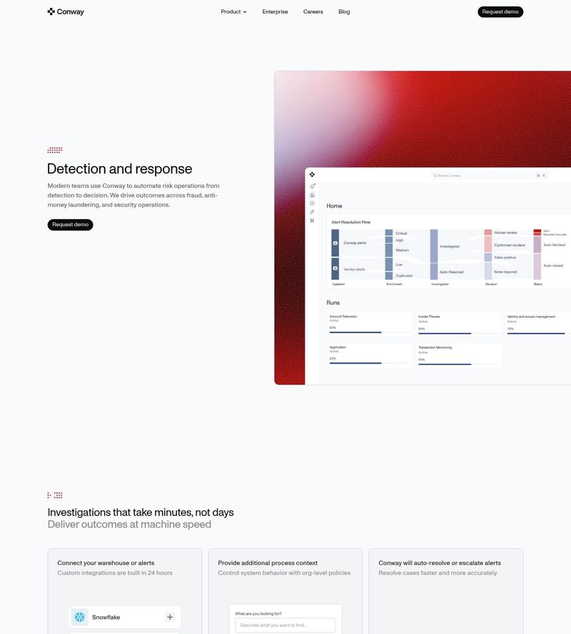 Screenshot taken from conway.ai