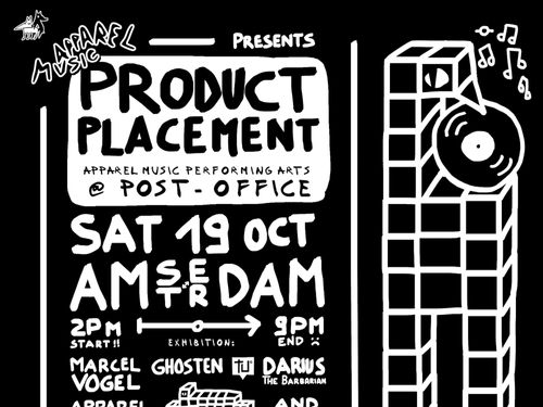 Product Placement by Apparel Music at post-office (ADE, Amsterdam)