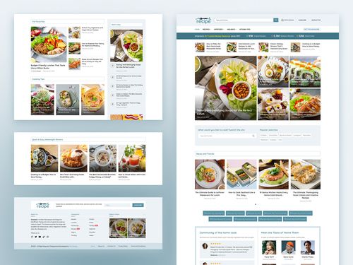 Recipe, Food Blog/Magazine design | Web builder