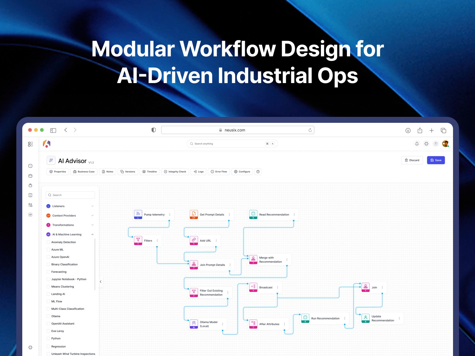 Modular Workflow Design for AI-Driven Industrial Ops