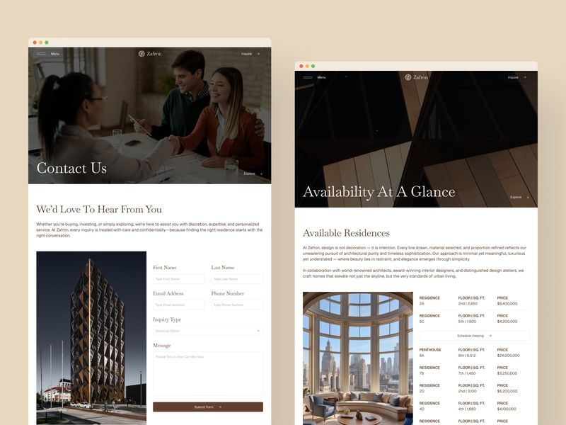 Zafron Luxury RealEstate Website Template
