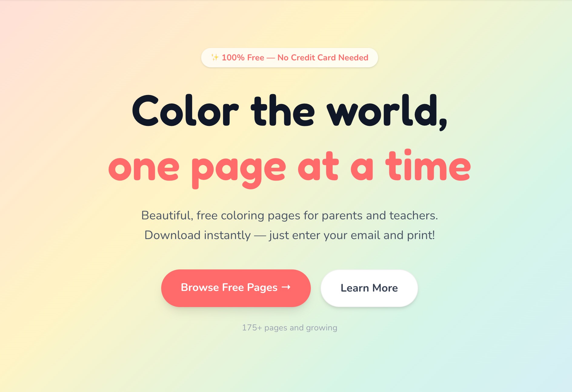 Picturesque — Free Coloring Pages for Kids