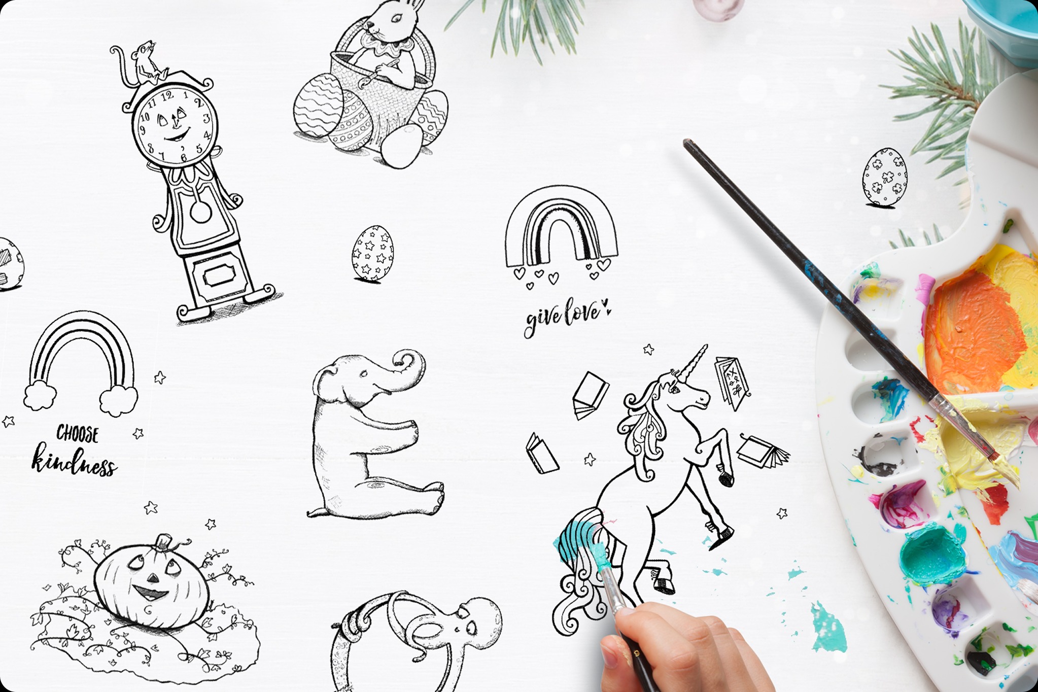 Picturesque Stories - Coloring Book Image 1