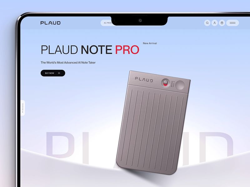 AI Note Taker Website Design