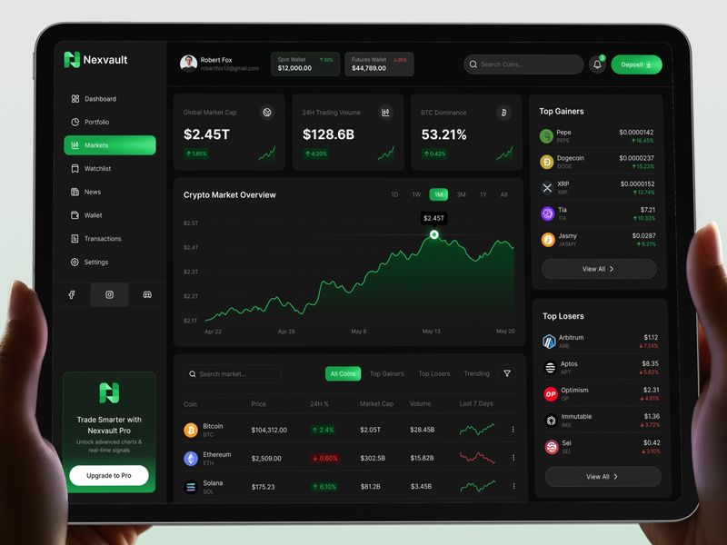 Nexvault – Modern Crypto Markets UI