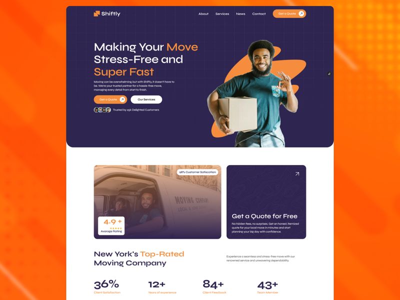 Shiftly: Free Moving Service Template