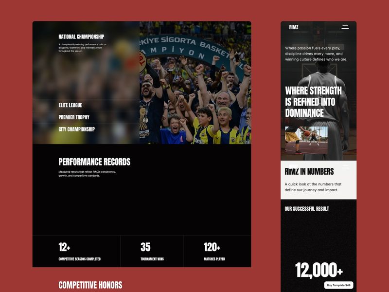 RIMZ Elite Basketball Club TemplateNo title