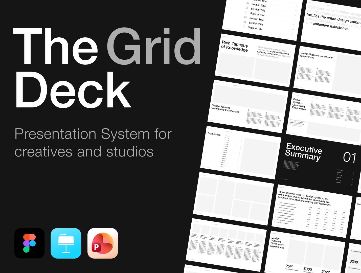 🏁 The Grid Deck Presentation System for creatives & studios