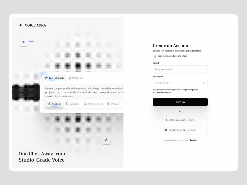 Login & Signup Page - AI Website