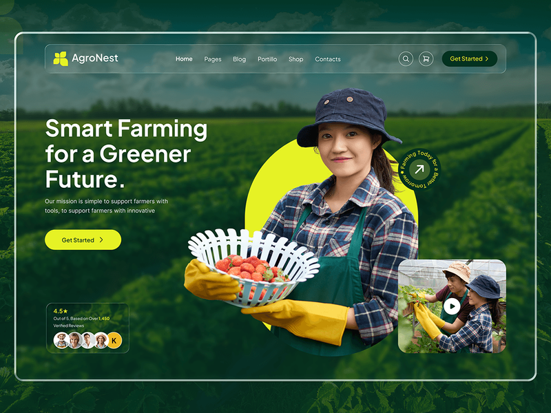 AgroNest | Agriculture Website | Smart UI/UX Design