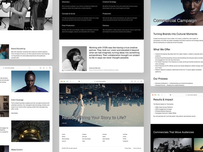 VYZN — Video Production Agency Template
