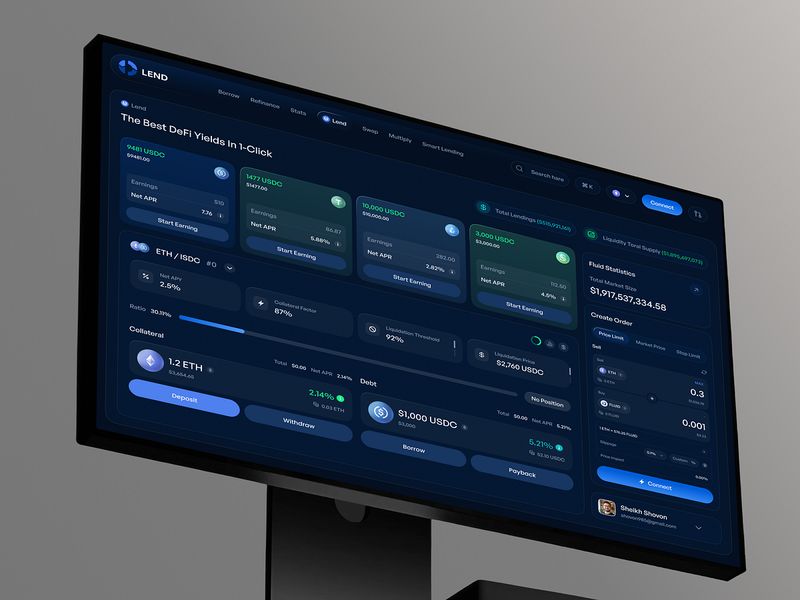 DeFi Yield Aggregator & Token Swap Dashboard.