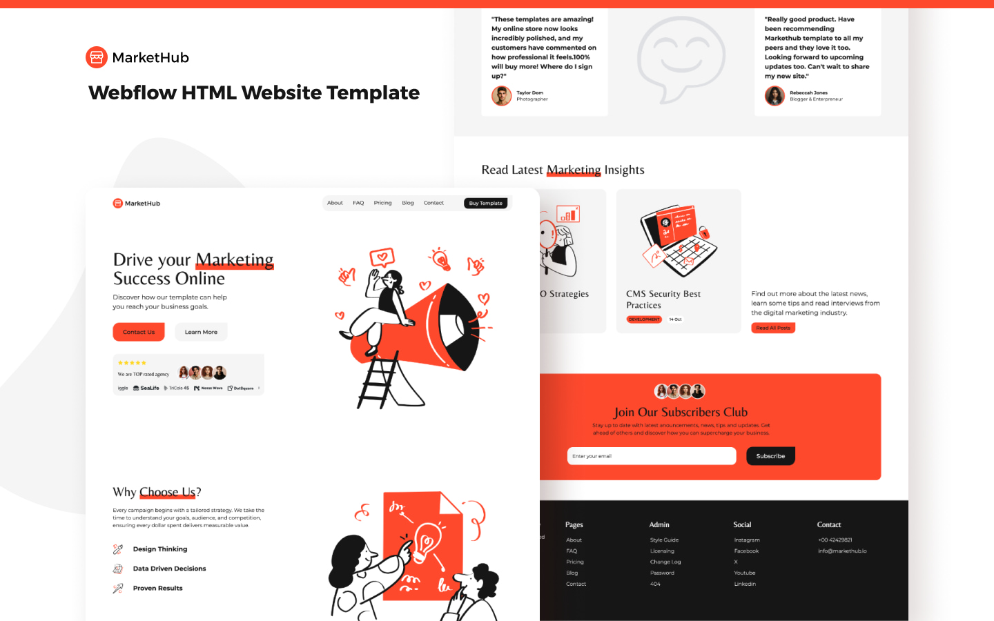 Markethub - Marketing Agency Themed Webflow Template