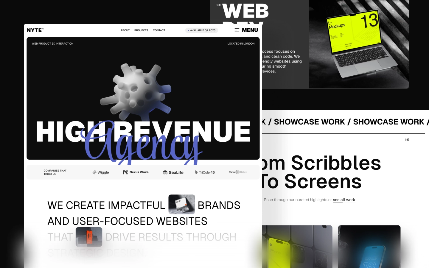 Nyte - Creative Portfolio & Agency Themed Webflow Template