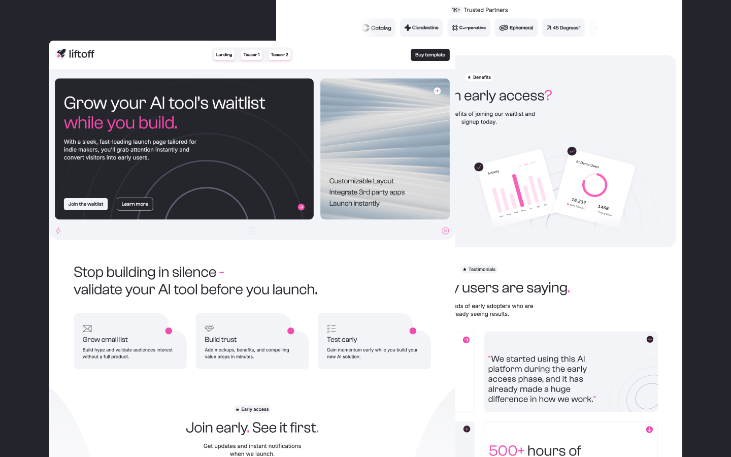 Liftoff - AI & Startup Themed Landing Page Webflow Template
