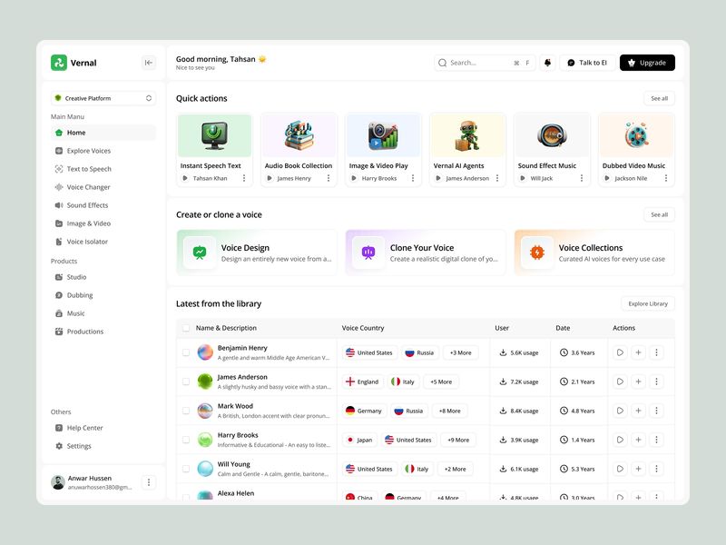 AI Voice Intelligence Dashboard