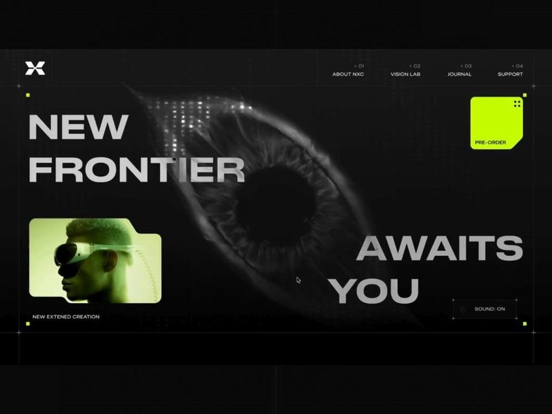 NXC - 3D XR Device Website Concept Design