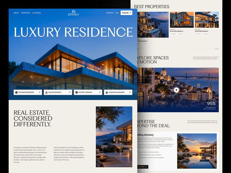 Luxury Real Estate Website Design | Property & Architecture
