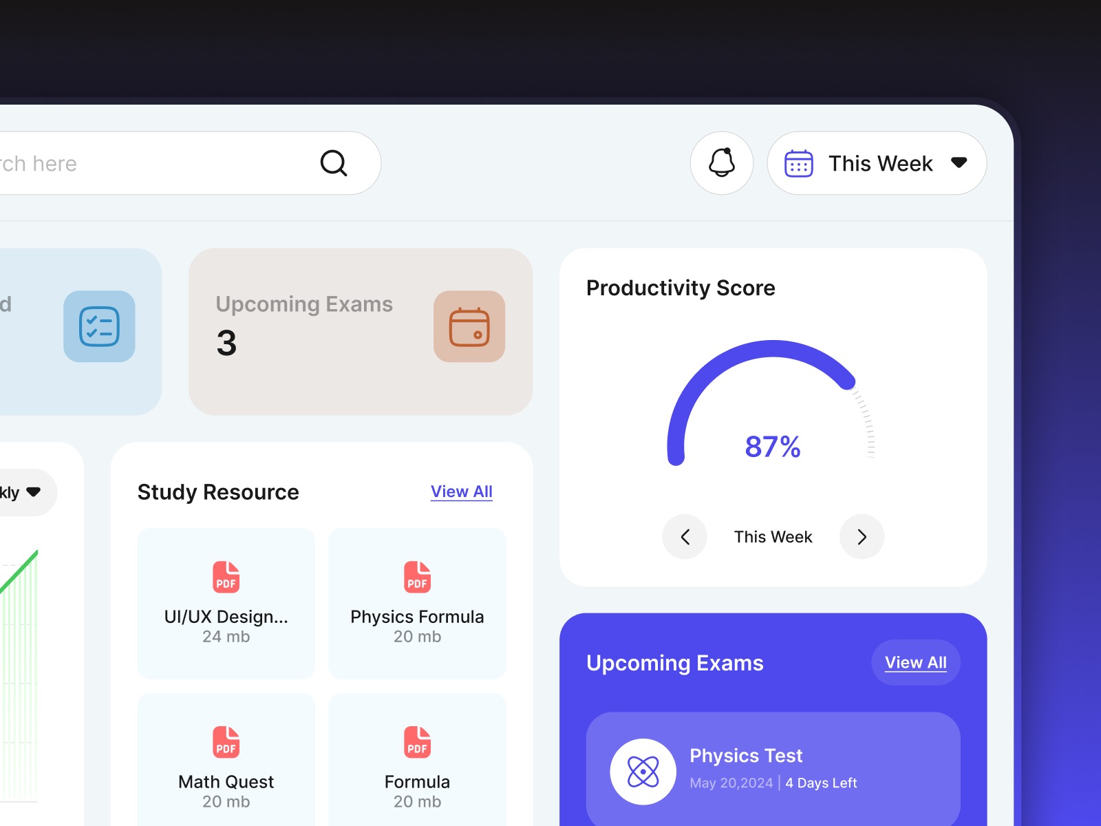 EDUSync — Learning Management Dashboard UI Image 0