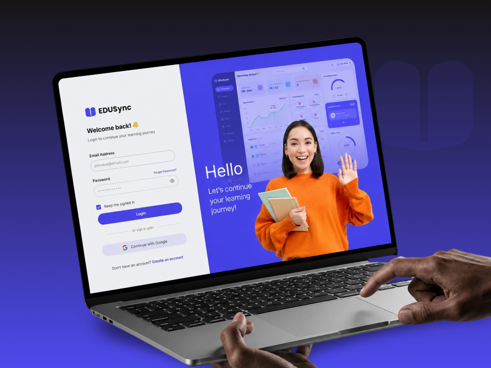EDUSync — Learning Management Dashboard UI Image 1