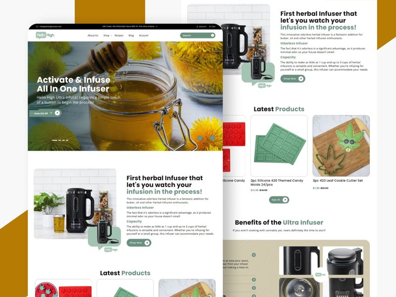 Hello High | Premium Wellness & Culinary Tech UI