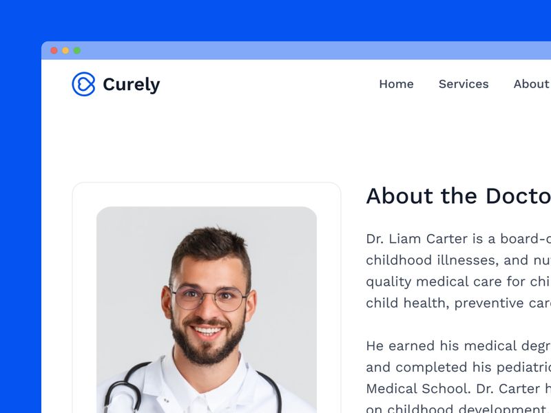 Curely — Health Care Website