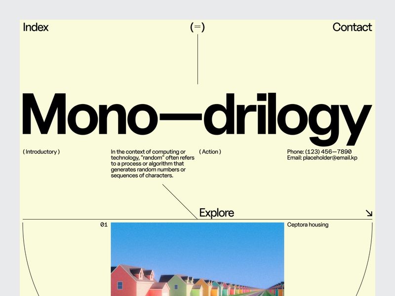 Editorial Architectural Website header