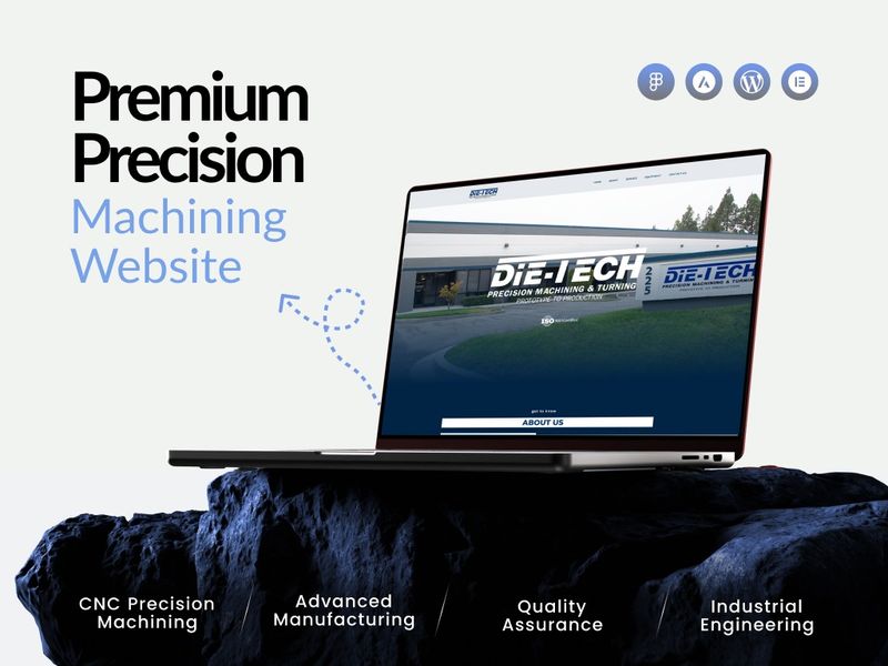 Die-Tech — Precision Machining Industrial UI/UX 