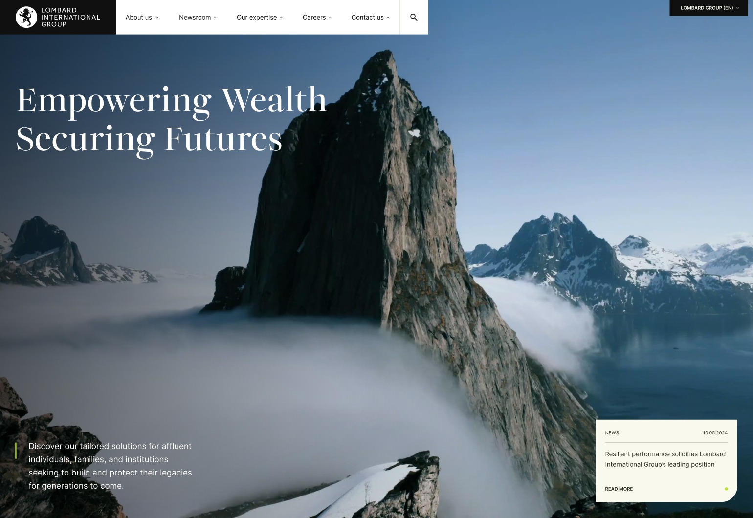 Website Redesign for Global Wealth Management