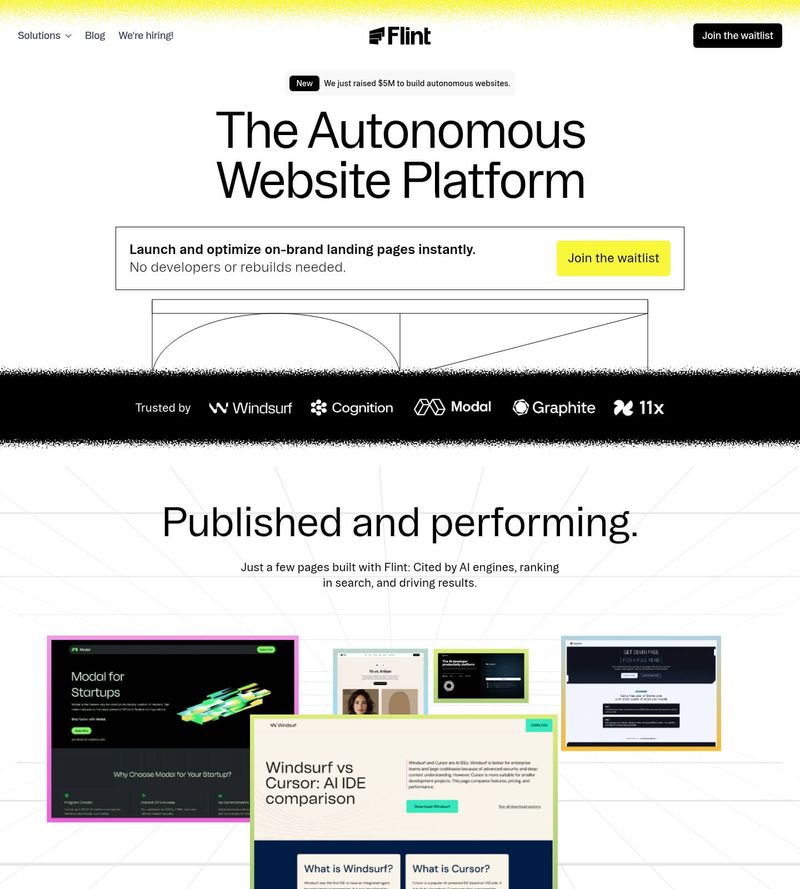 Screenshot taken from tryflint.com