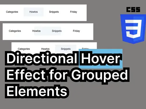 Pure CSS Directional Hover Effect for Grouped Elements
