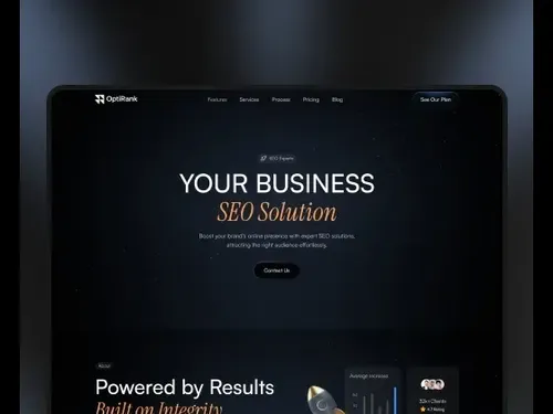 OptiRise Website Page Template for Webflow