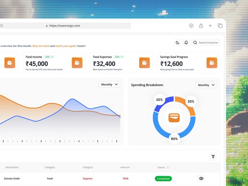 💳 Personal Finance & Expense Tracker Dashboard | SaaS