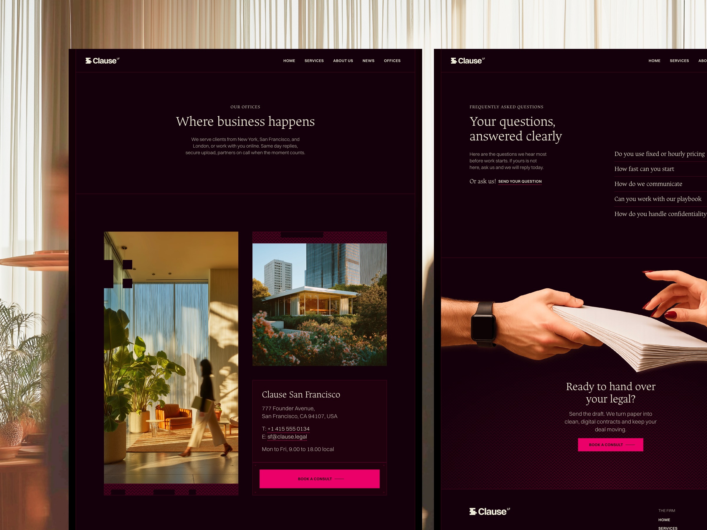 Clause: Free Law Firm Framer Template by Tanel Sepp Image 2
