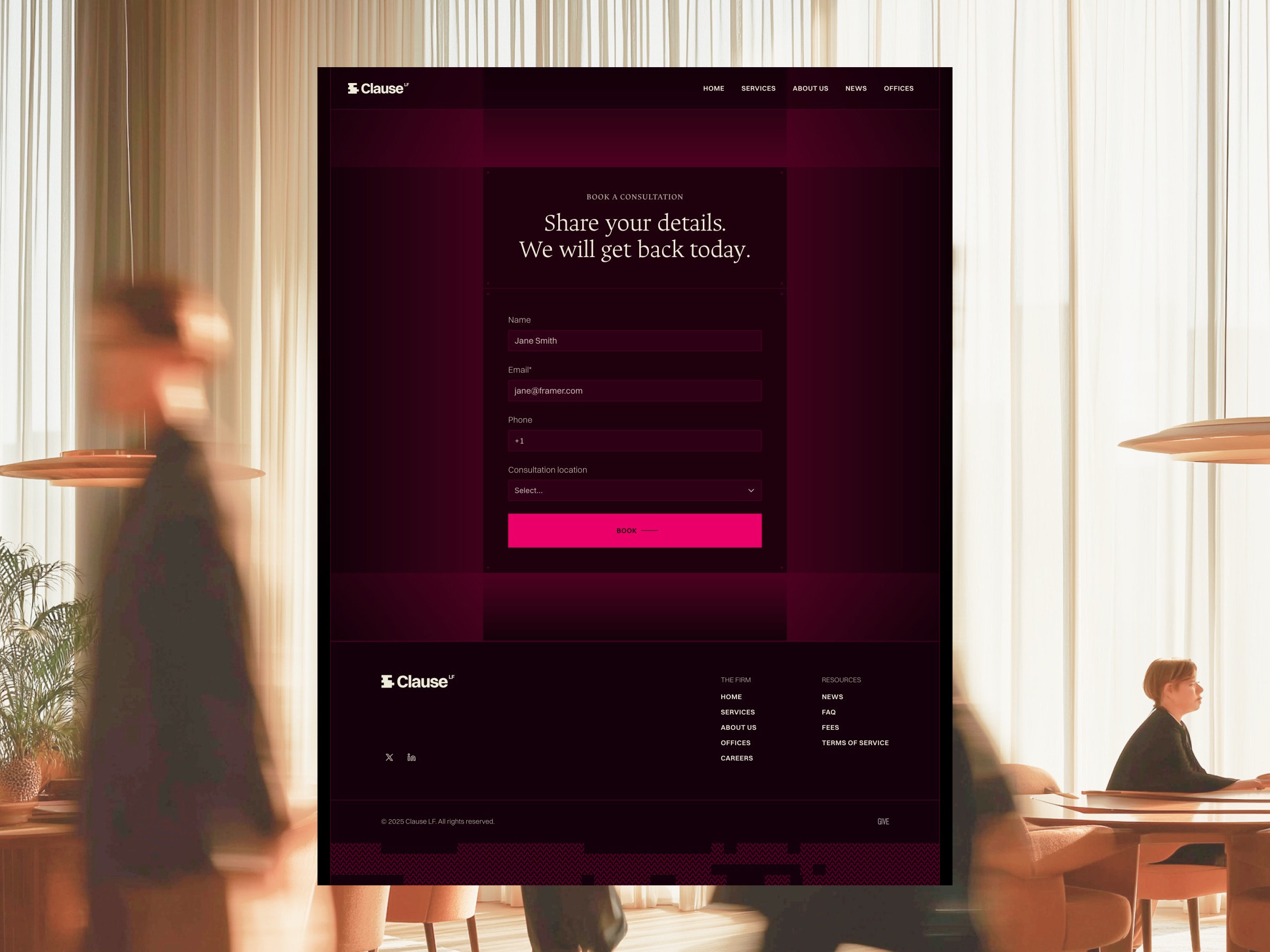 Clause: Free Law Firm Framer Template by Tanel Sepp Image 3