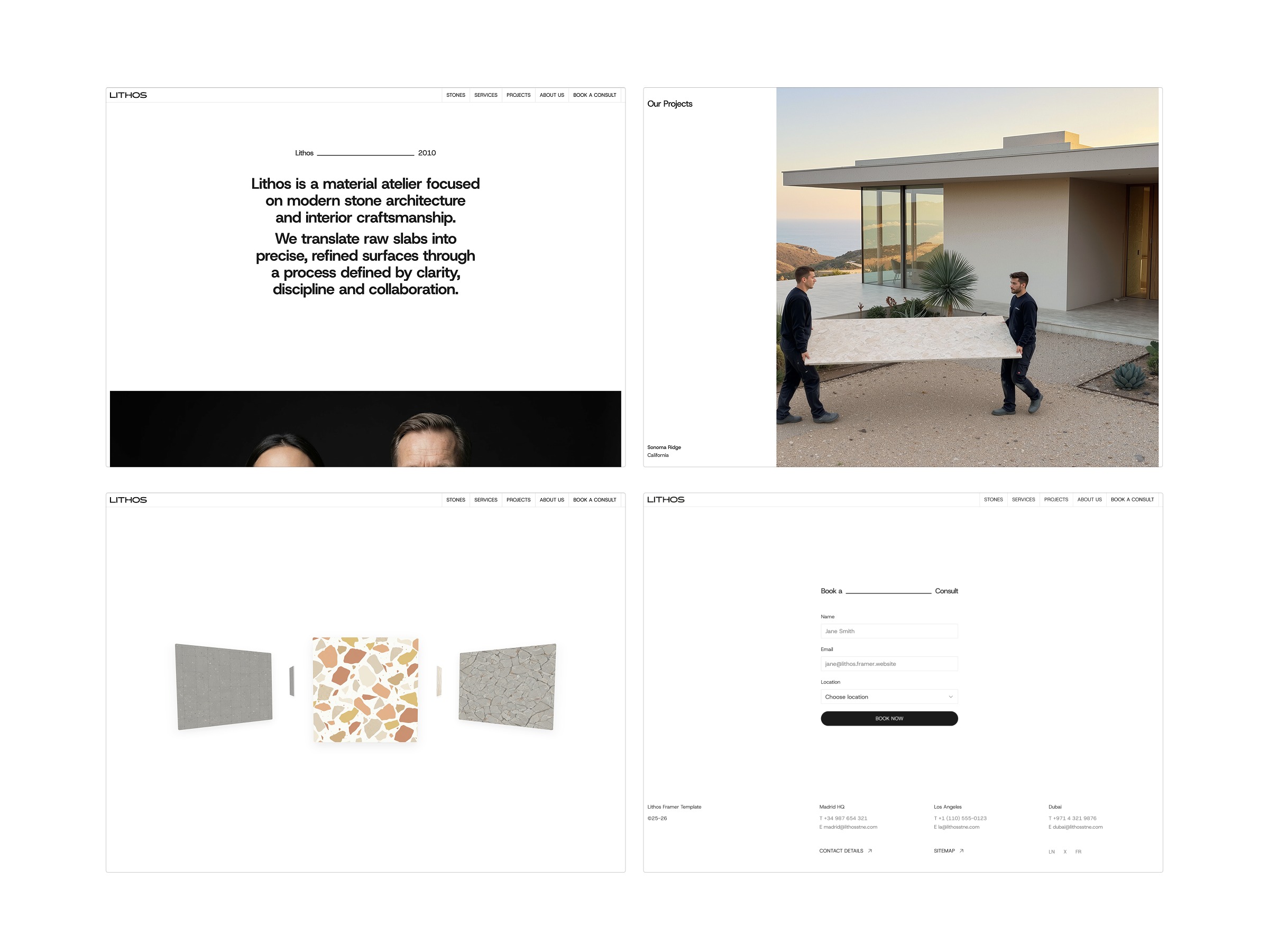 Lithos: Free Framer Architecture Website Template Image 3