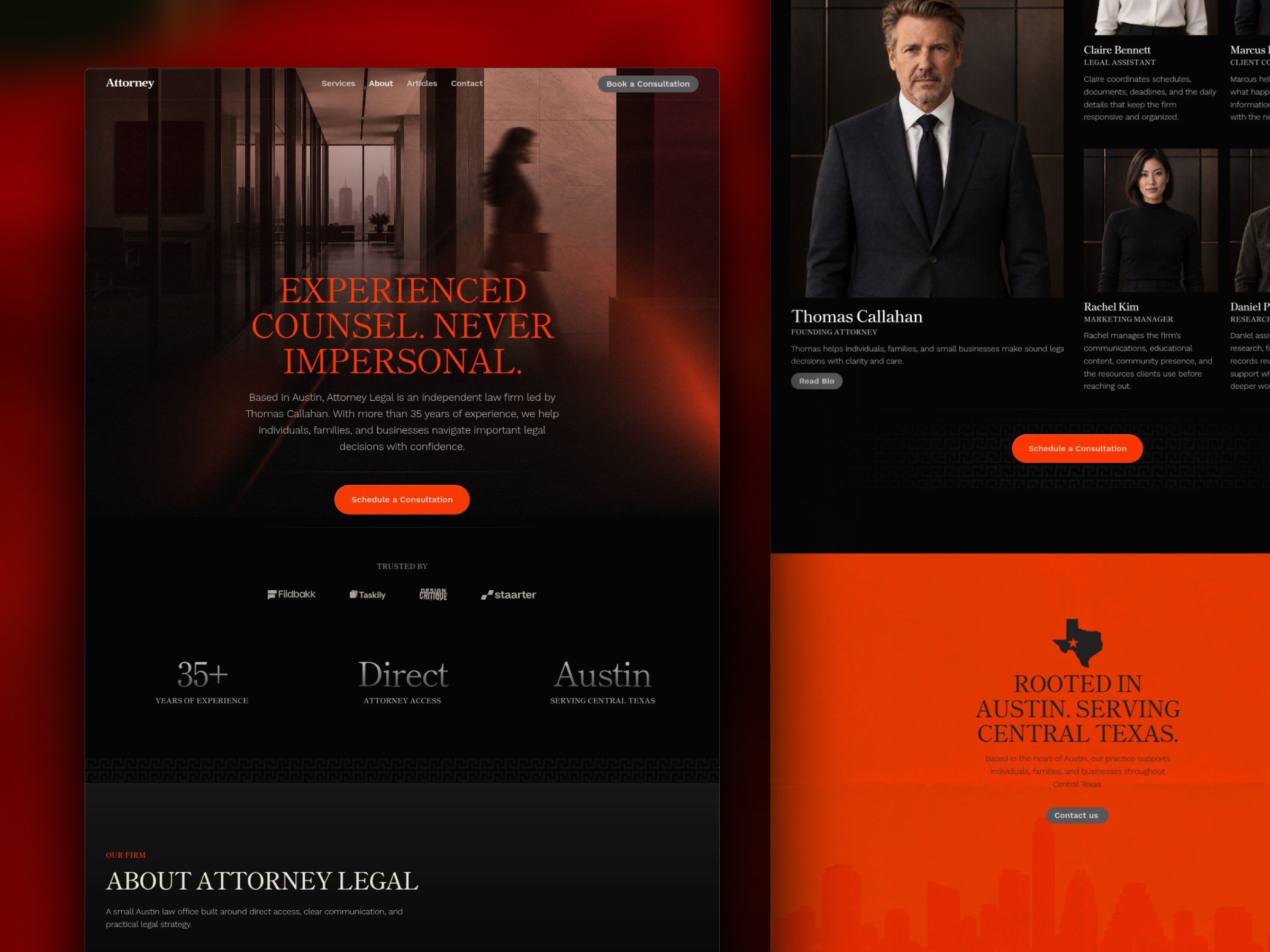 Attorney — Free Framer website template for legal firms Image 0