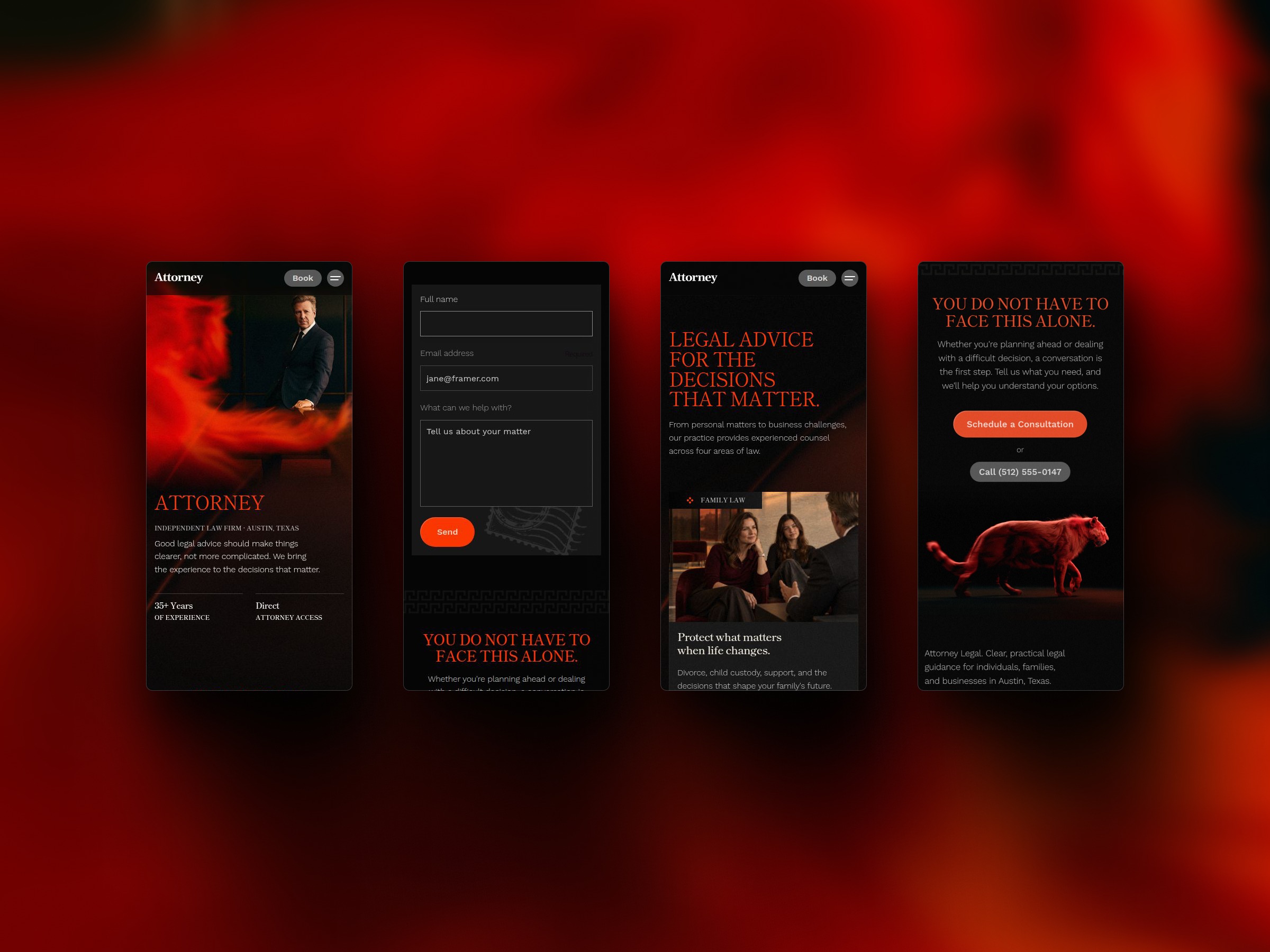 Attorney — Free Framer website template for legal firms Image 1