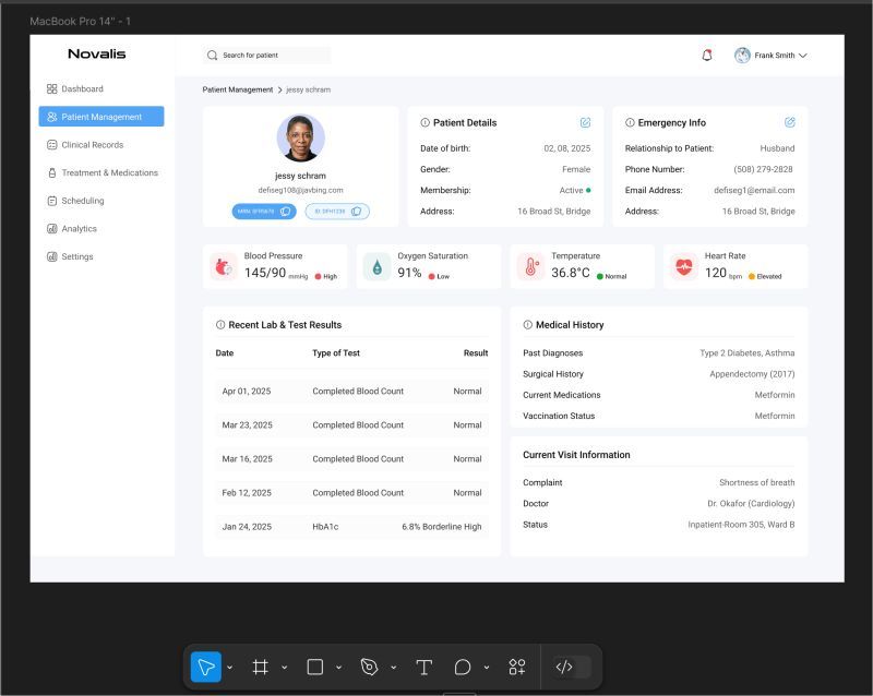 Electronic Health Record (EHR) Design by Kelvin Chikezie on Muzli