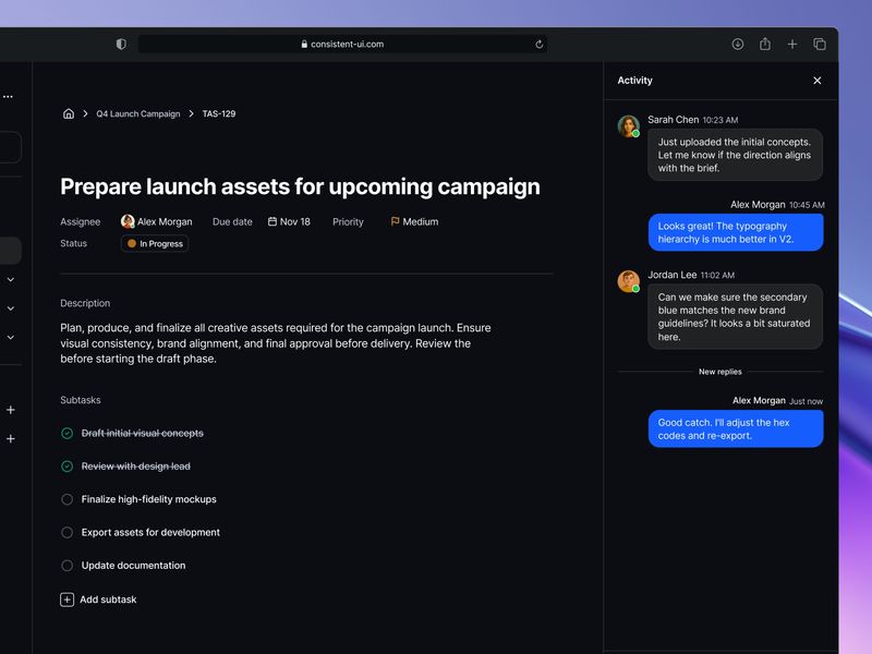 Upcoming Campaign - Consistent UI