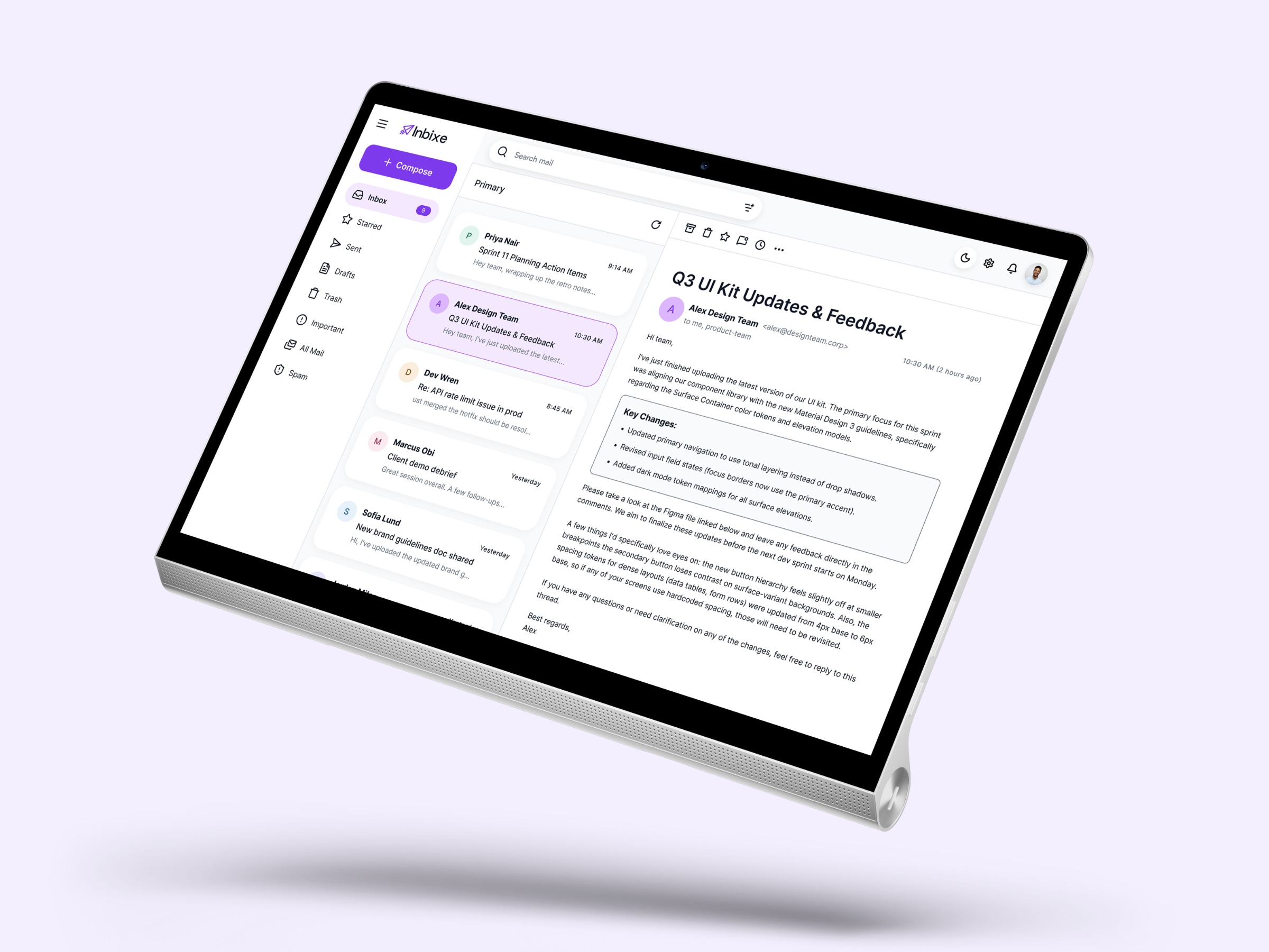 Inbixe — Email Client Dashboard UI Image 0