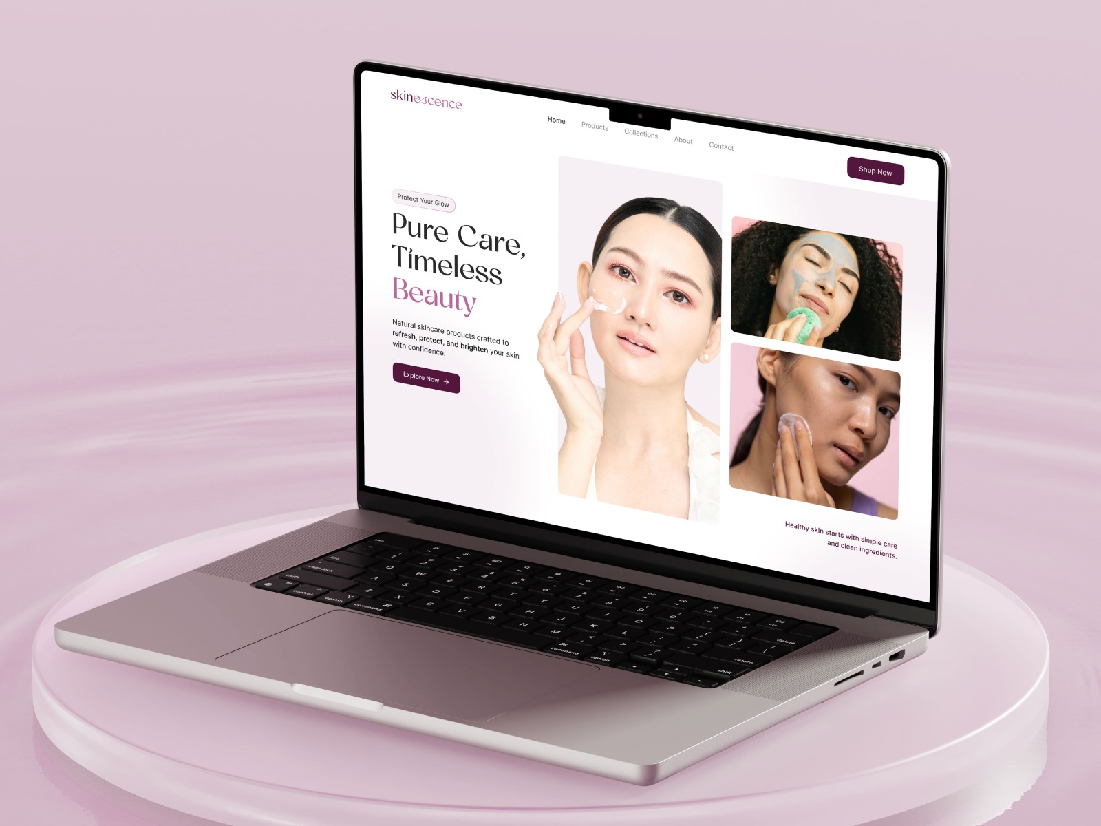 Skinescence - Skincare Website UI Design Image 0