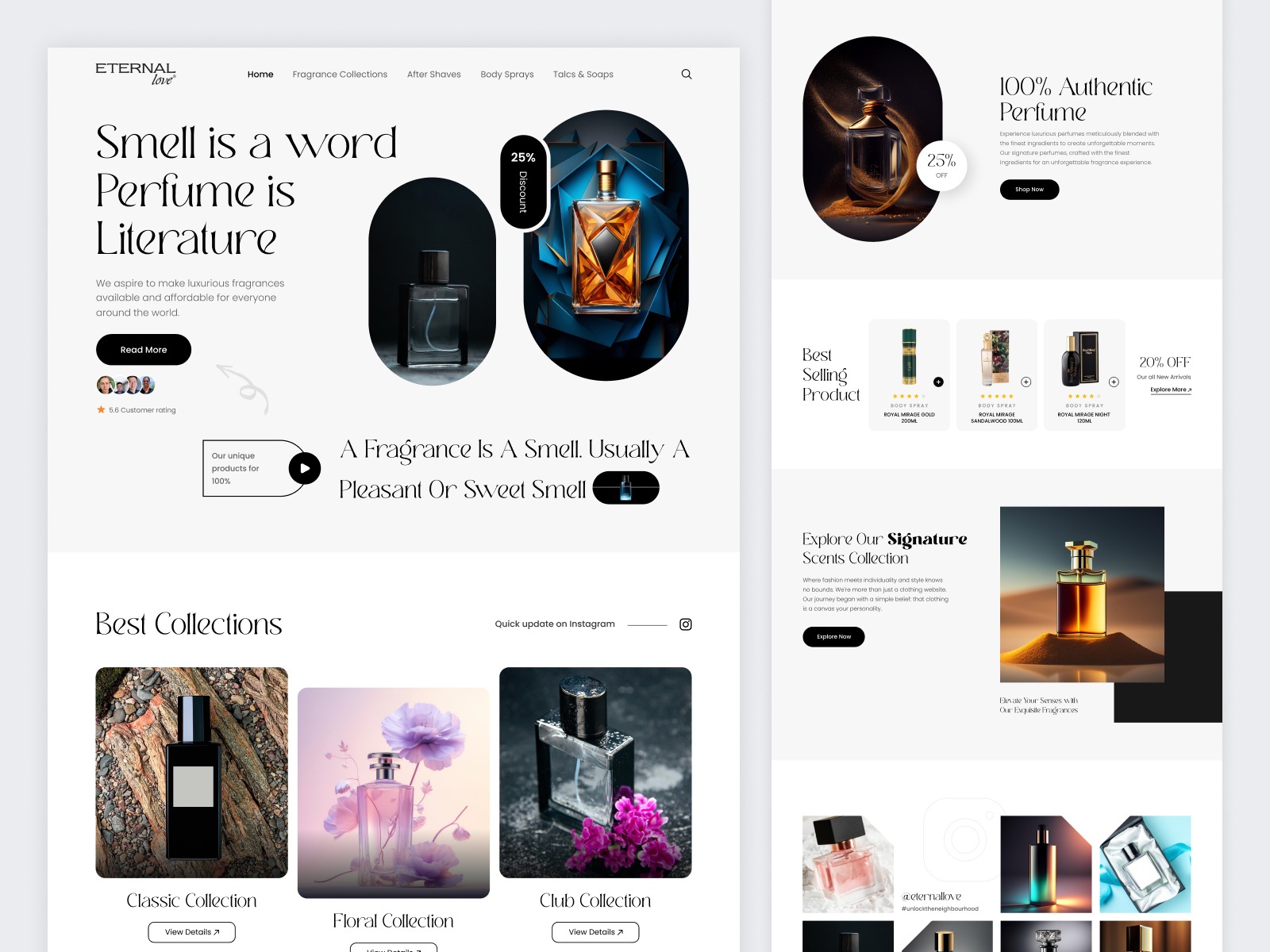 Perfume Brand Website UI Design
