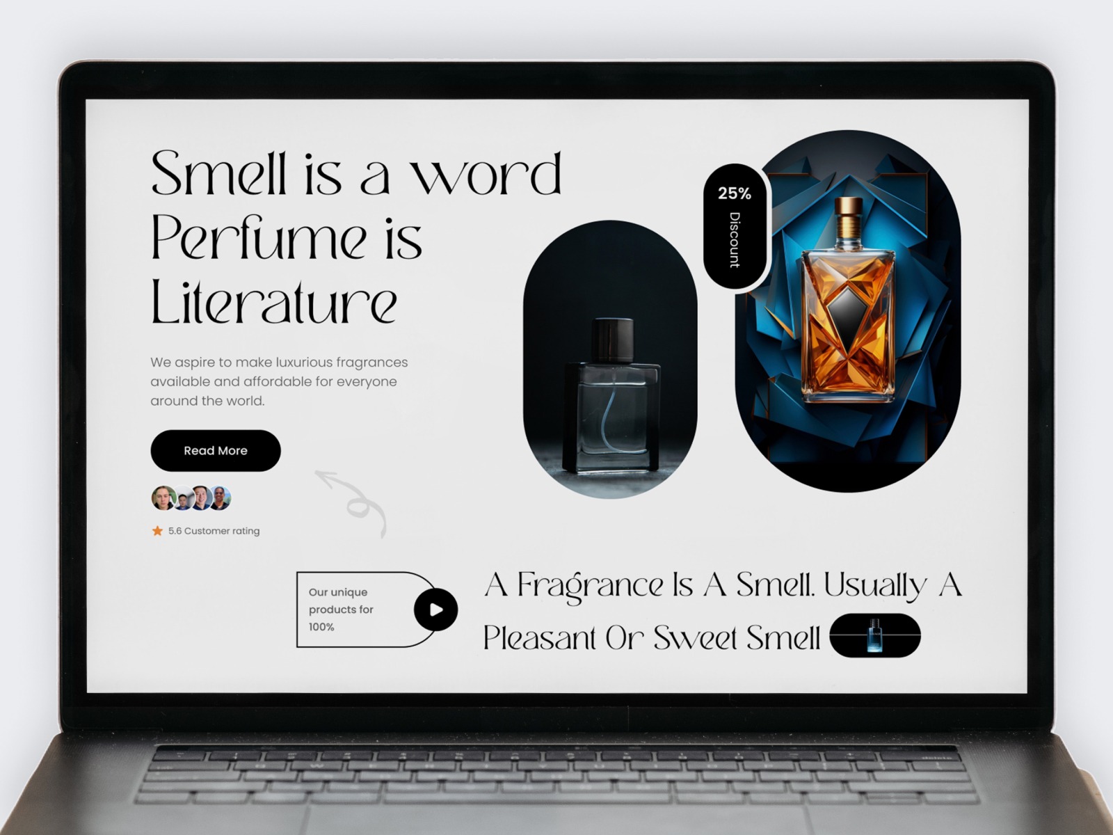 Perfume Brand Website UI Design Image 0