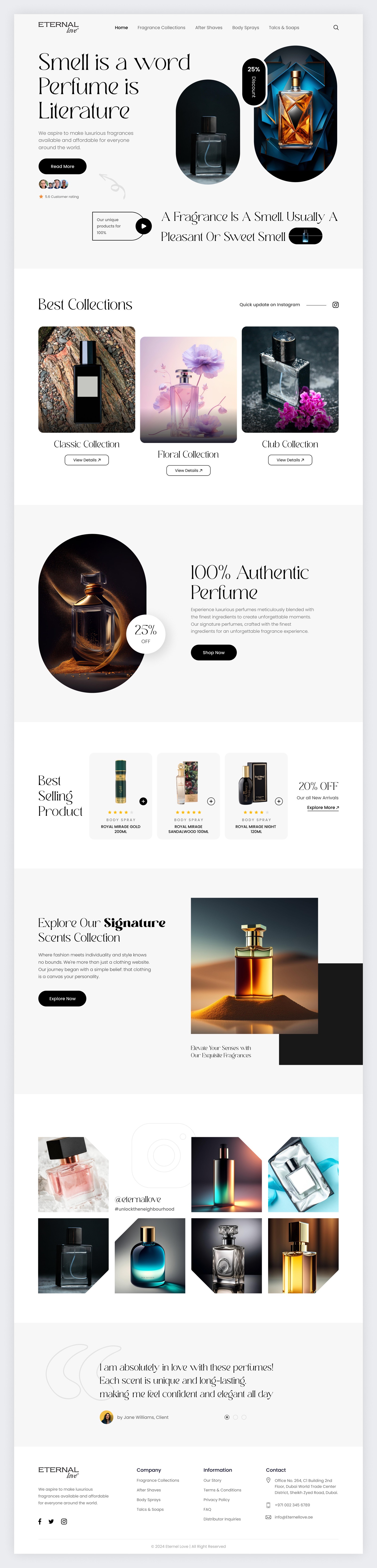 Perfume Brand Website UI Design Image 1