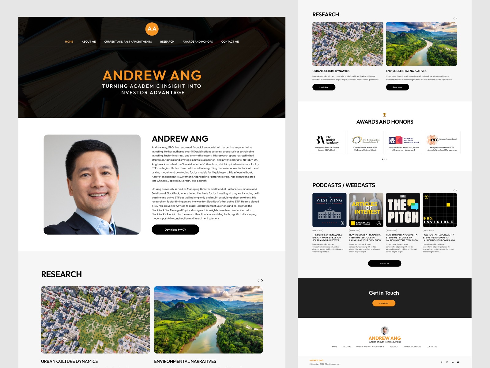 Personal Portfolio Website UI Design