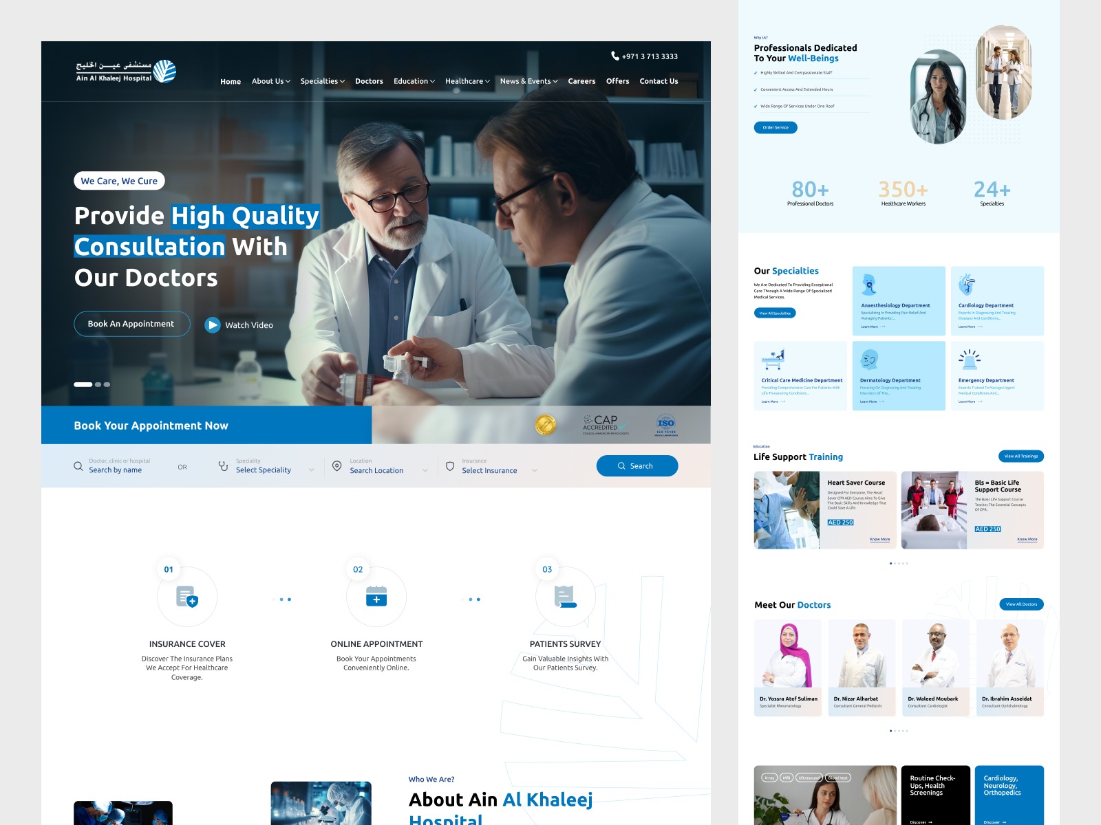 Hospital Website UI Design