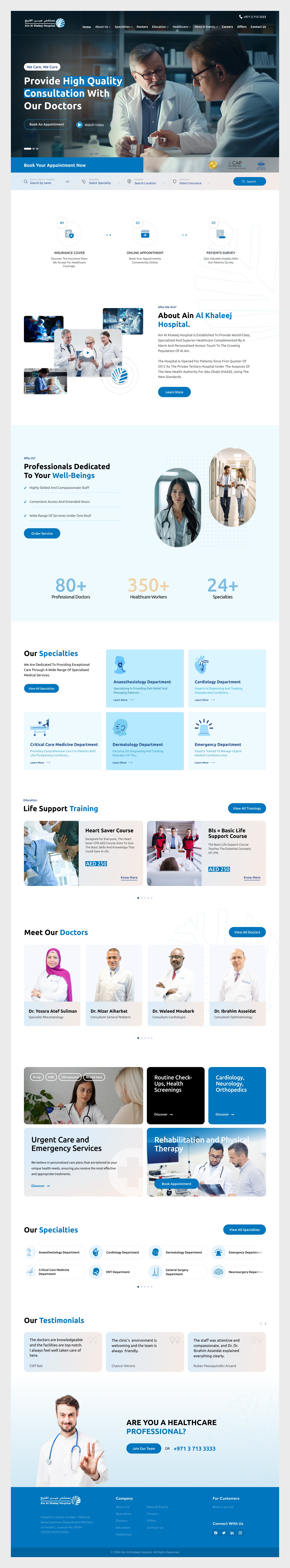 Hospital Website UI Design Image 0