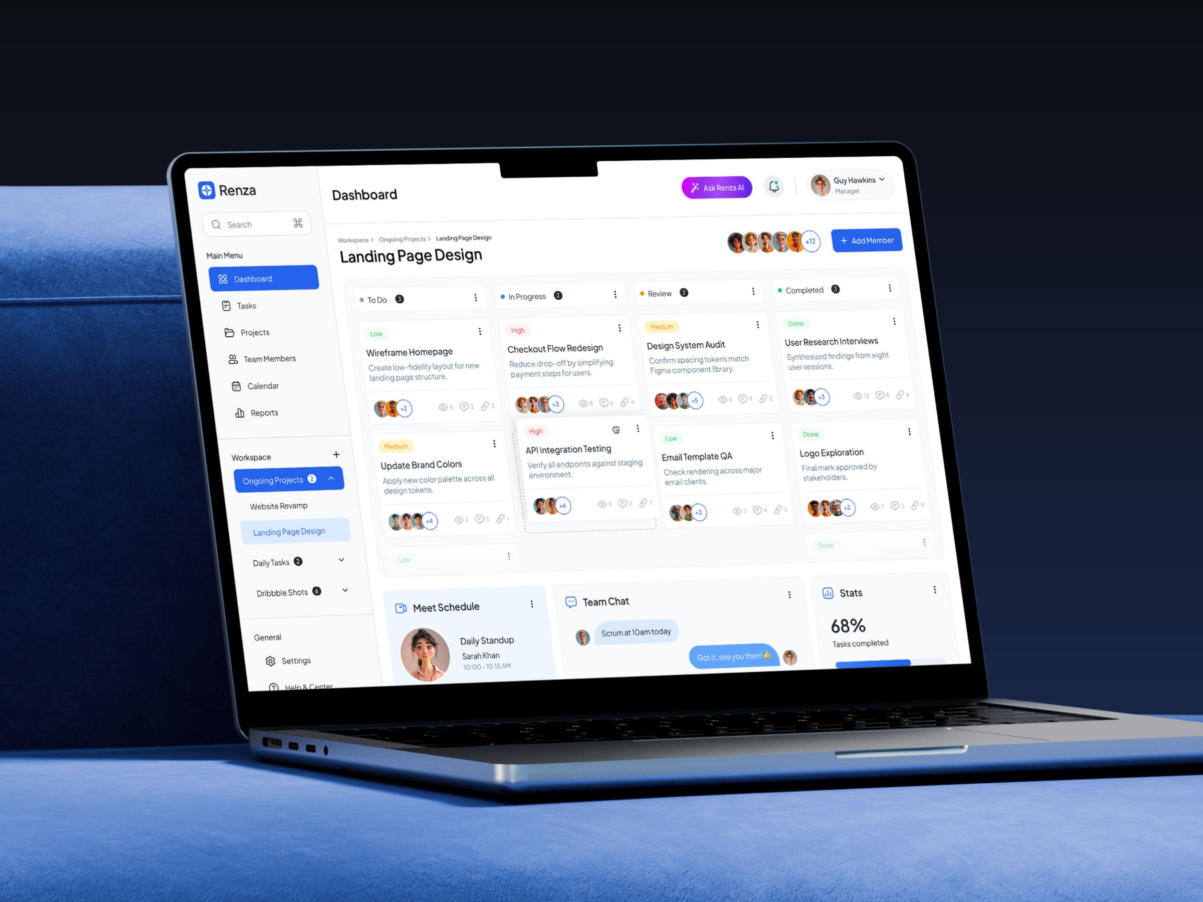 Task Management Dashboard UI Design Image 0